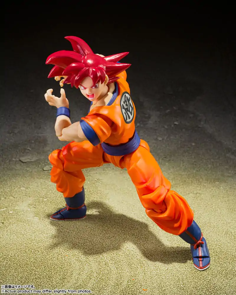 Dragon Ball Super S.H. Figuarts Action Figure Super Saiyan God Son Goku Saiyan God Instilled with the light of Reighteous Hearts 14 cm product photo
