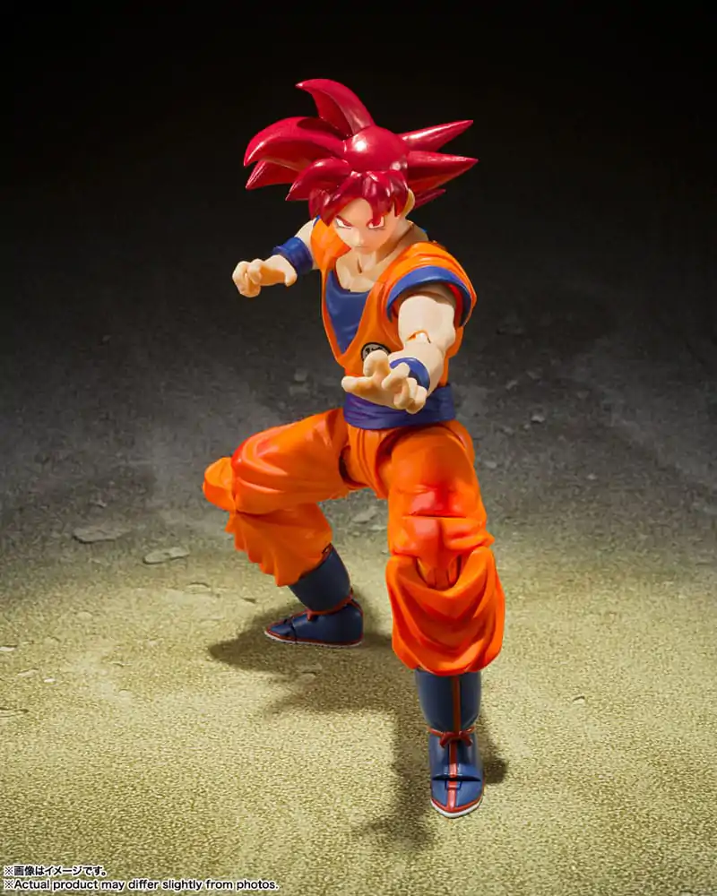 Dragon Ball Super S.H. Figuarts Action Figure Super Saiyan God Son Goku Saiyan God Instilled with the light of Reighteous Hearts 14 cm product photo