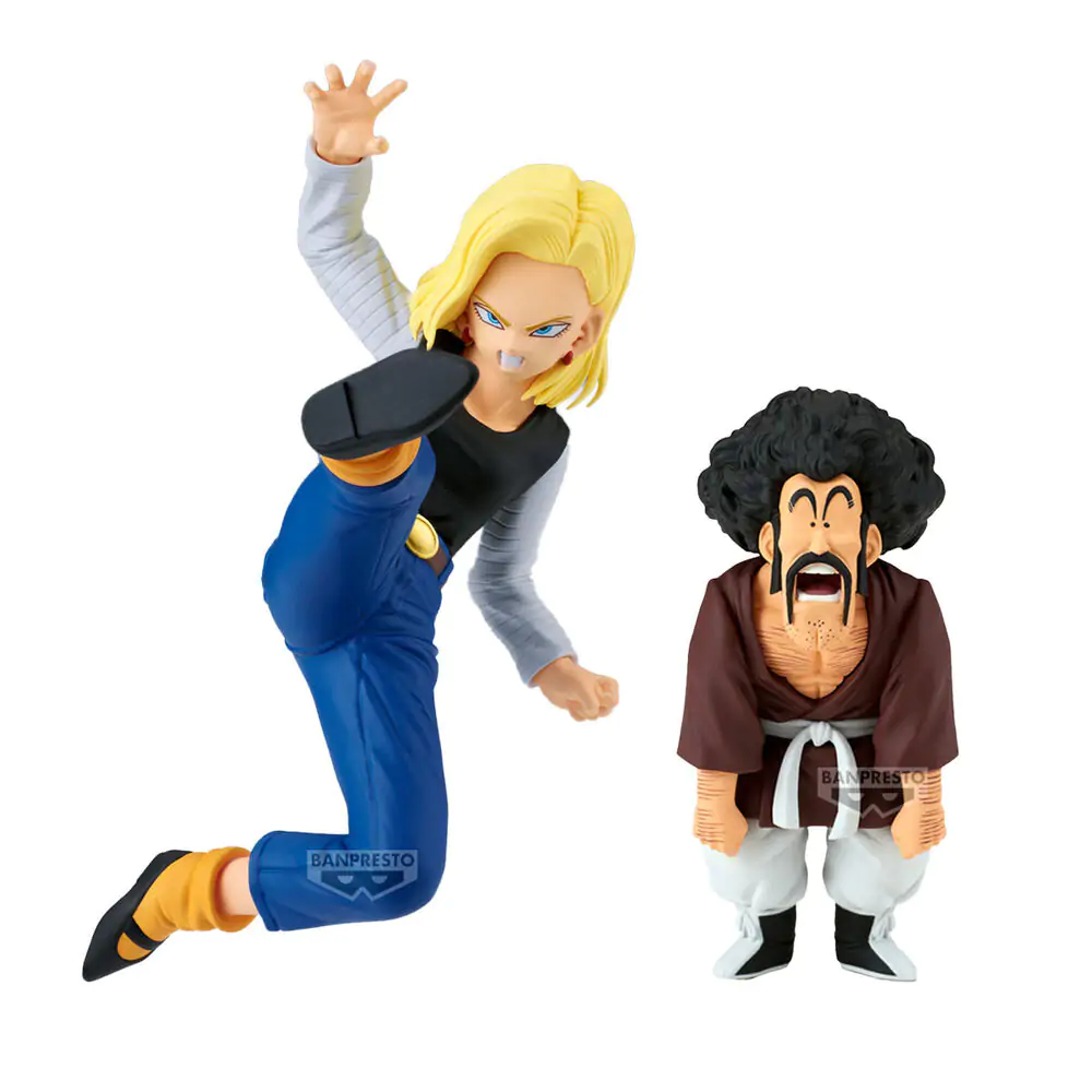Dragon Ball Z Match Makers Android 18 & Mr. Satan set 2 figures 11-8cm product photo