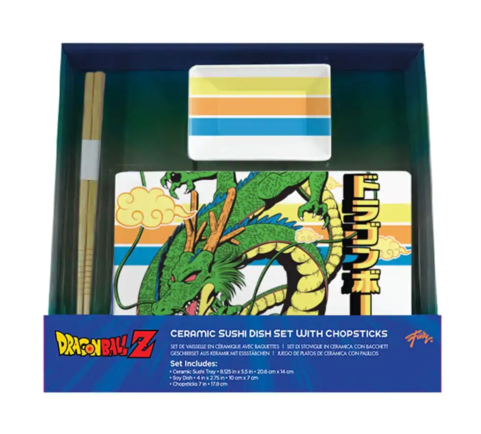 Dragon Ball Z Ceramic Sushi Set with Chopsticks Shenron product photo