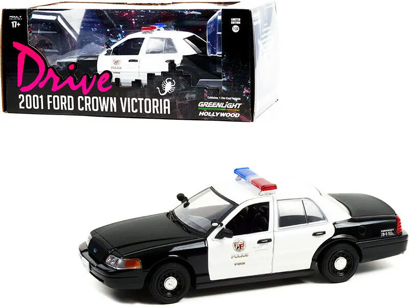 Drive (2011) Diecast Model 1/24 2001 Ford Crown Victoria Police Interceptor LAPD product photo
