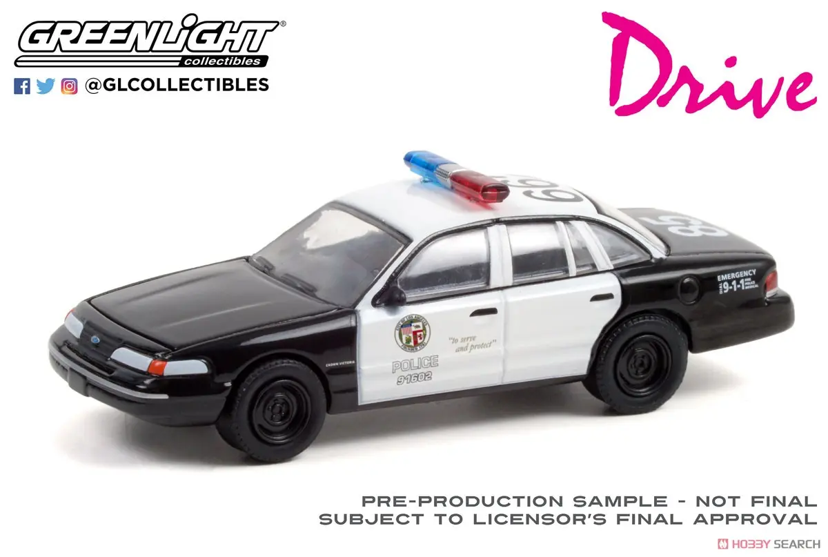 Drive (2011) Diecast Model 1/64 1992 Ford Crown Victoria Police Interceptor LAPD product photo