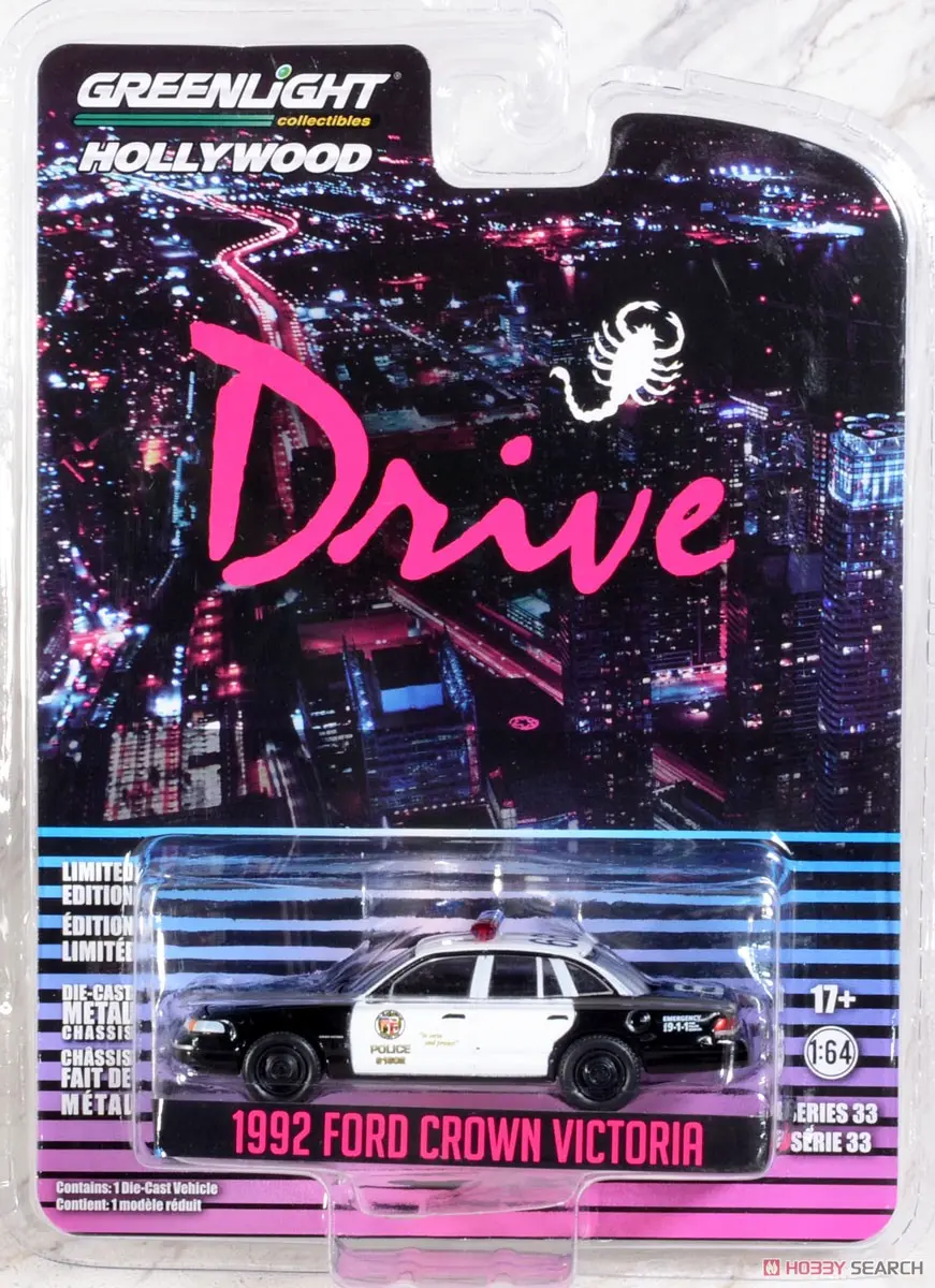 Drive (2011) Diecast Model 1/64 1992 Ford Crown Victoria Police Interceptor LAPD product photo
