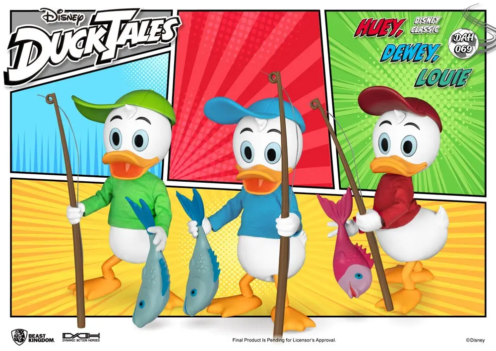 DuckTales Dynamic 8ction Heroes Action Figure 3-Pack Huey, Dewey &amp; Louie 10 cm product photo