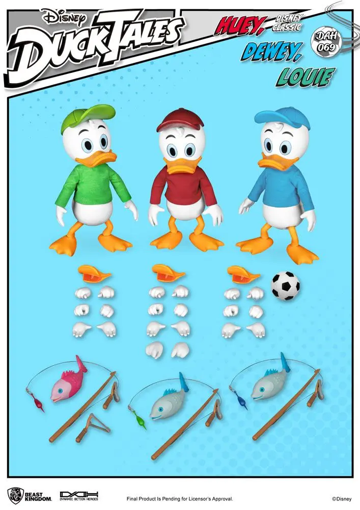DuckTales Dynamic 8ction Heroes Action Figure 3-Pack Huey, Dewey &amp; Louie 10 cm product photo