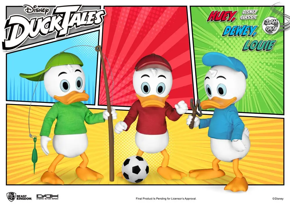 DuckTales Dynamic 8ction Heroes Action Figure 3-Pack Huey, Dewey &amp; Louie 10 cm product photo