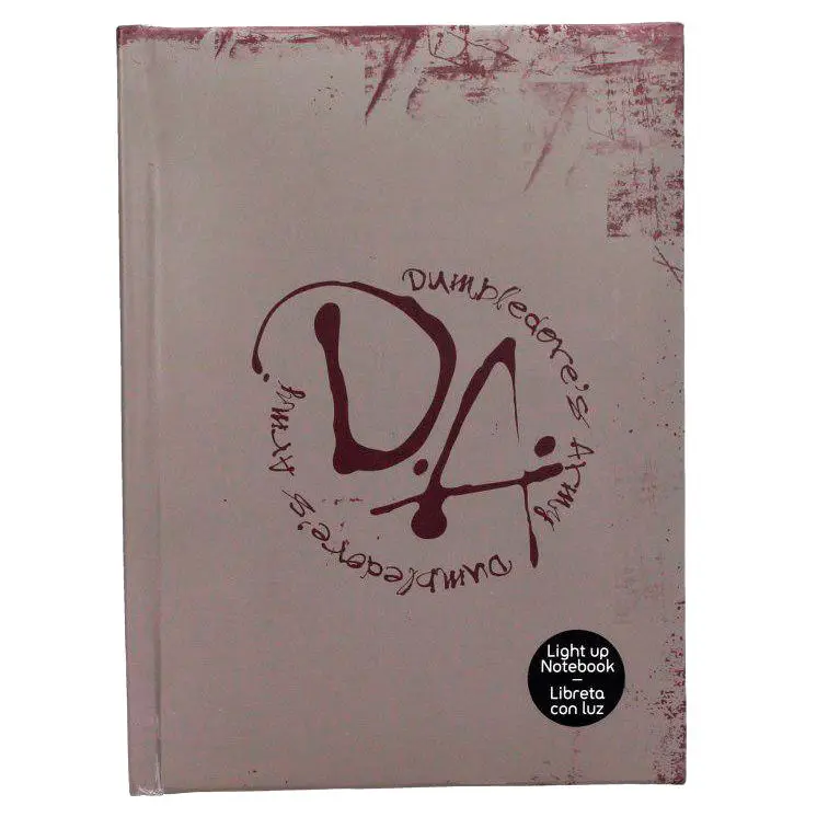 Dumbledore Army notebook with light product photo