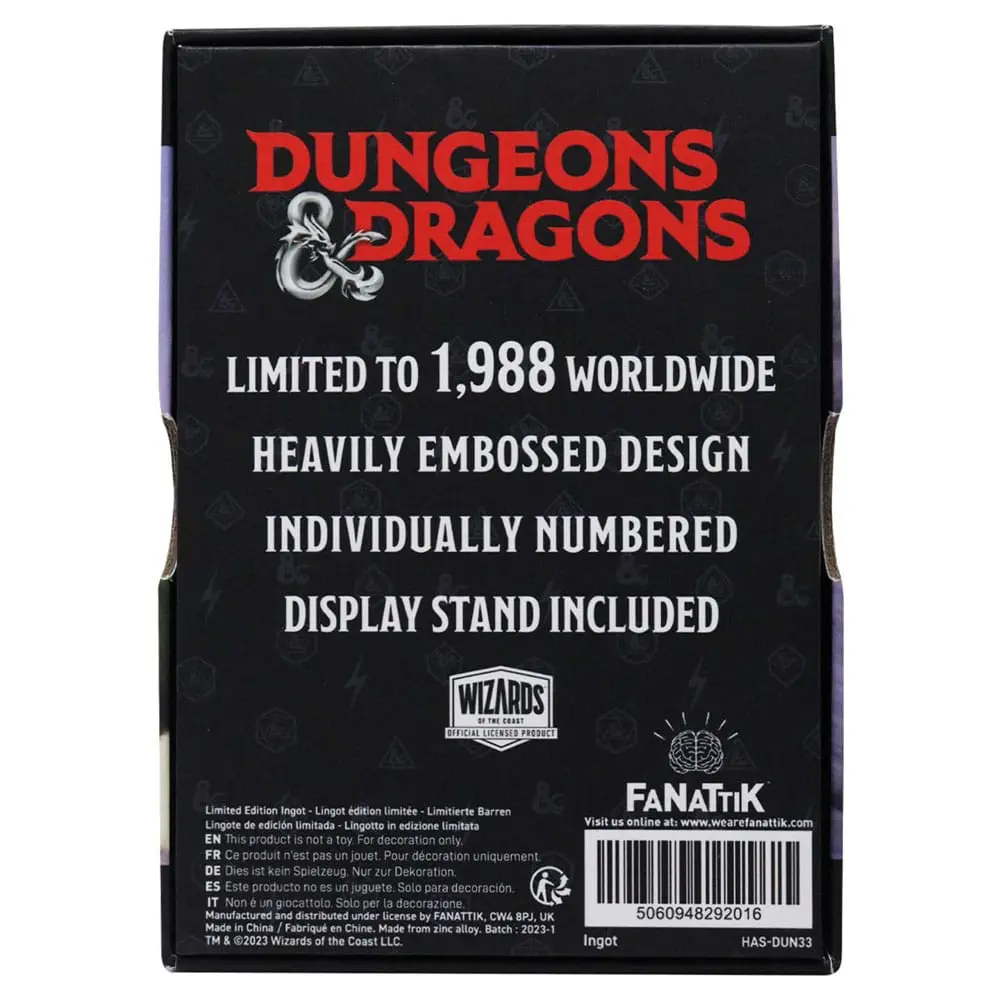 Dungeons & Dragons Metal Card 35th Anniversary Legend of Drizzt Limited Edition product photo