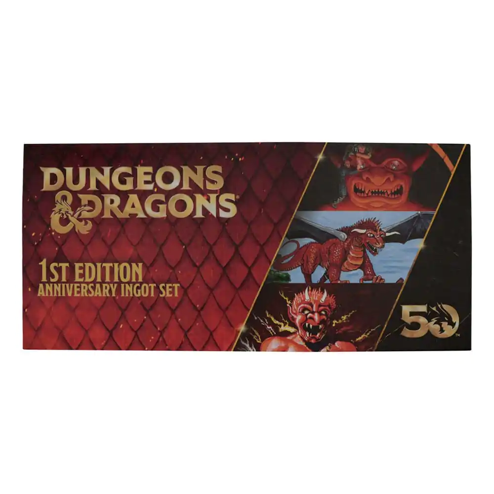 Dungeons & Dragons Ingot Set 50th Anniversary 1st Edition Book Cover product photo