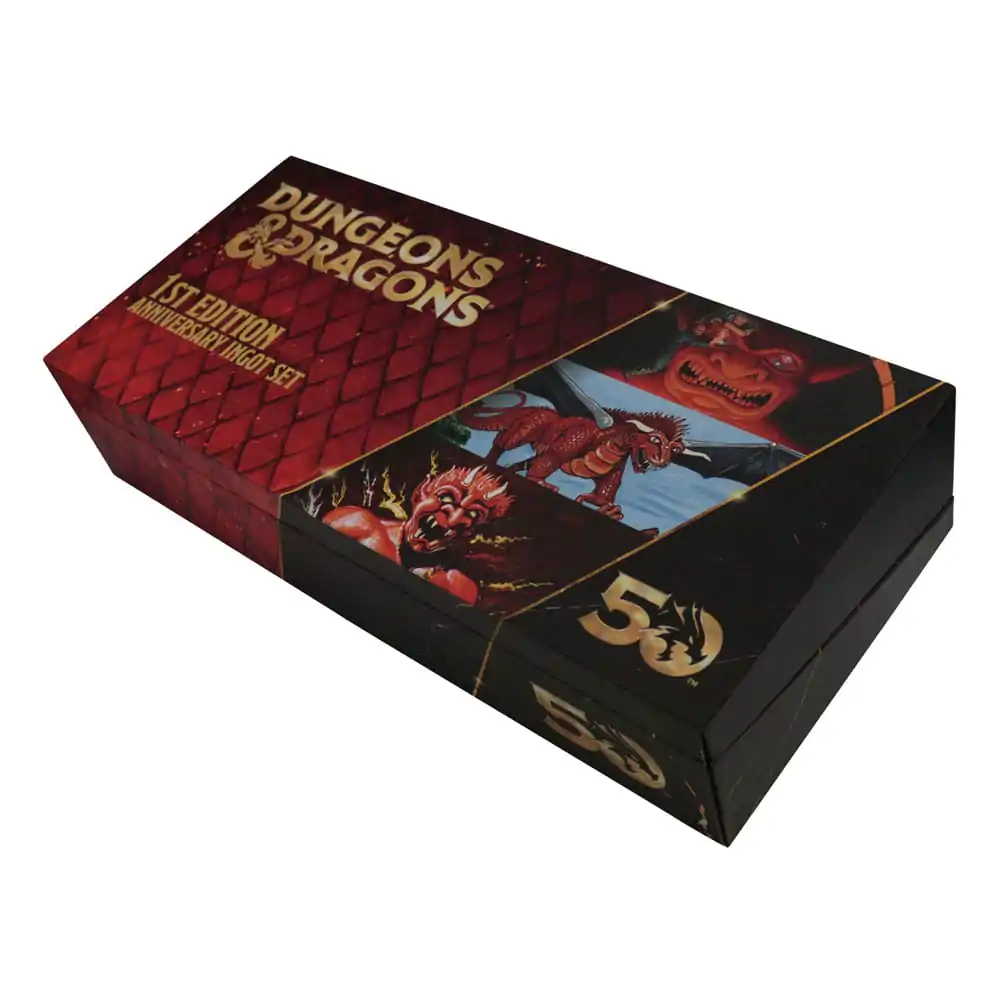 Dungeons & Dragons Ingot Set 50th Anniversary 1st Edition Book Cover product photo