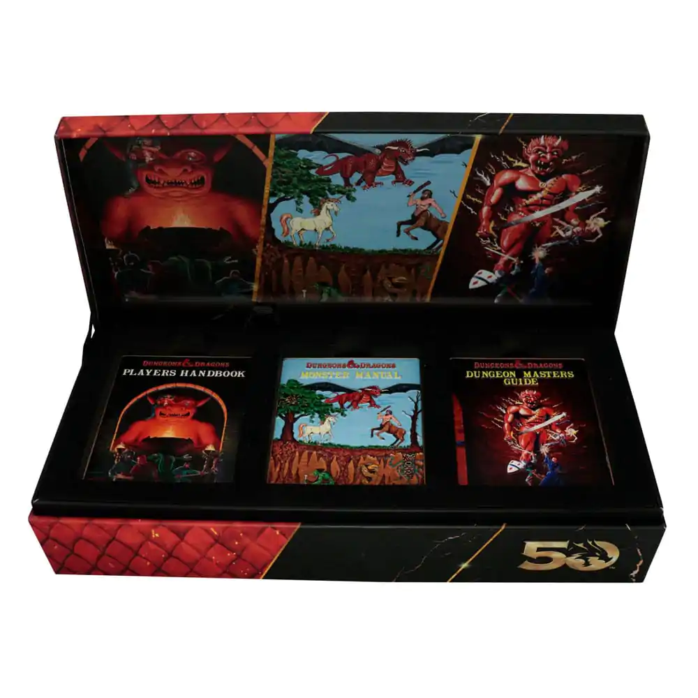 Dungeons & Dragons Ingot Set 50th Anniversary 1st Edition Book Cover product photo