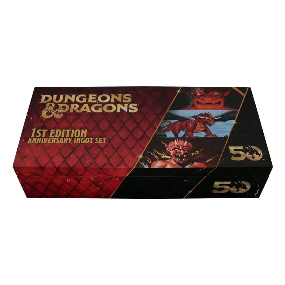 Dungeons & Dragons Ingot Set 50th Anniversary 1st Edition Book Cover product photo