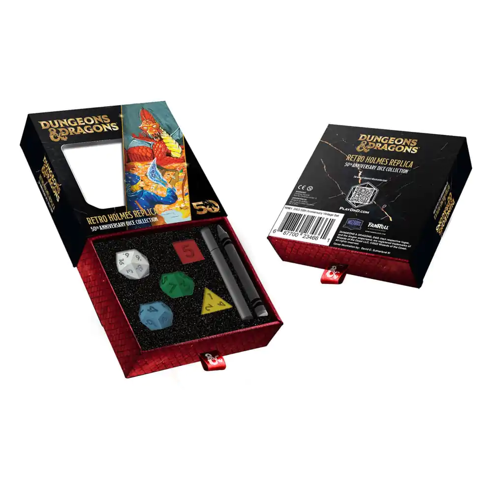 Dungeons &amp; Dragons Dice Set 50th Anniversary: Retro Holmes Replica product photo