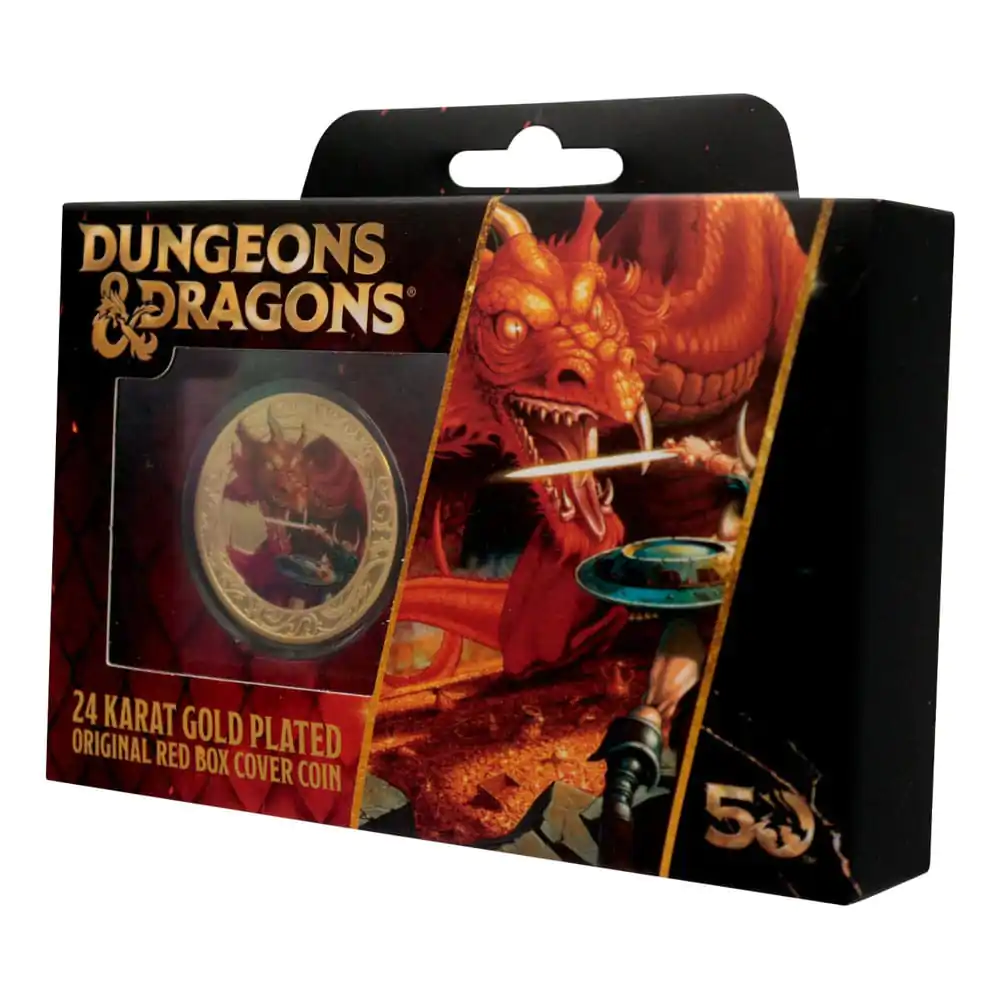 Dungeons & Dragons Collectable Coin 50th Anniversary with Colour Print 24k Gold Plated Edition 4 cm product photo