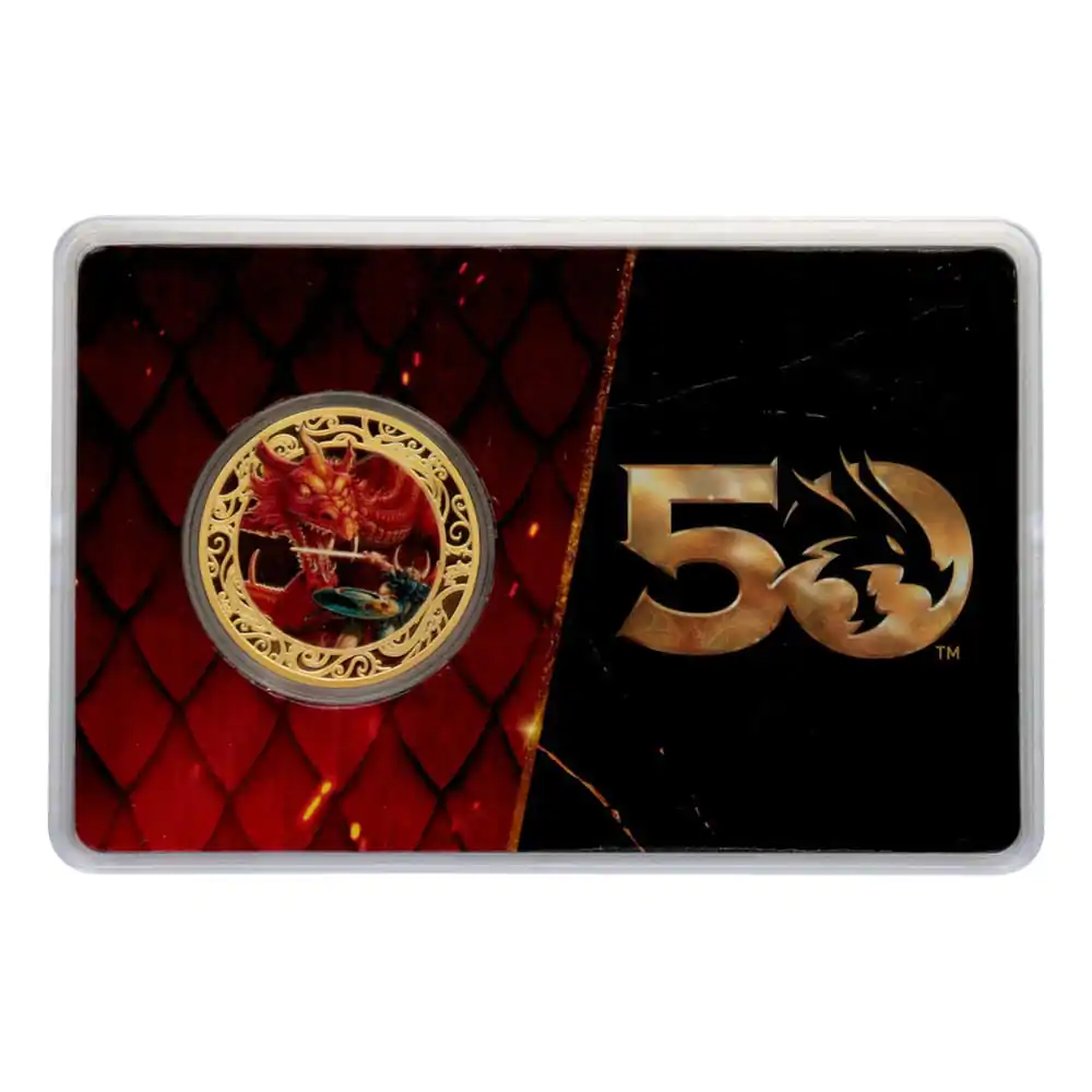 Dungeons & Dragons Collectable Coin 50th Anniversary with Colour Print 24k Gold Plated Edition 4 cm product photo