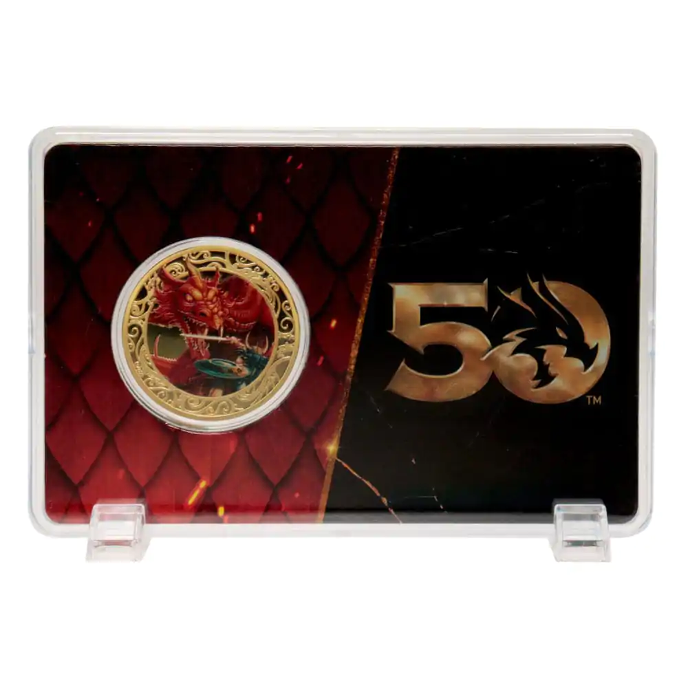 Dungeons & Dragons Collectable Coin 50th Anniversary with Colour Print 24k Gold Plated Edition 4 cm product photo