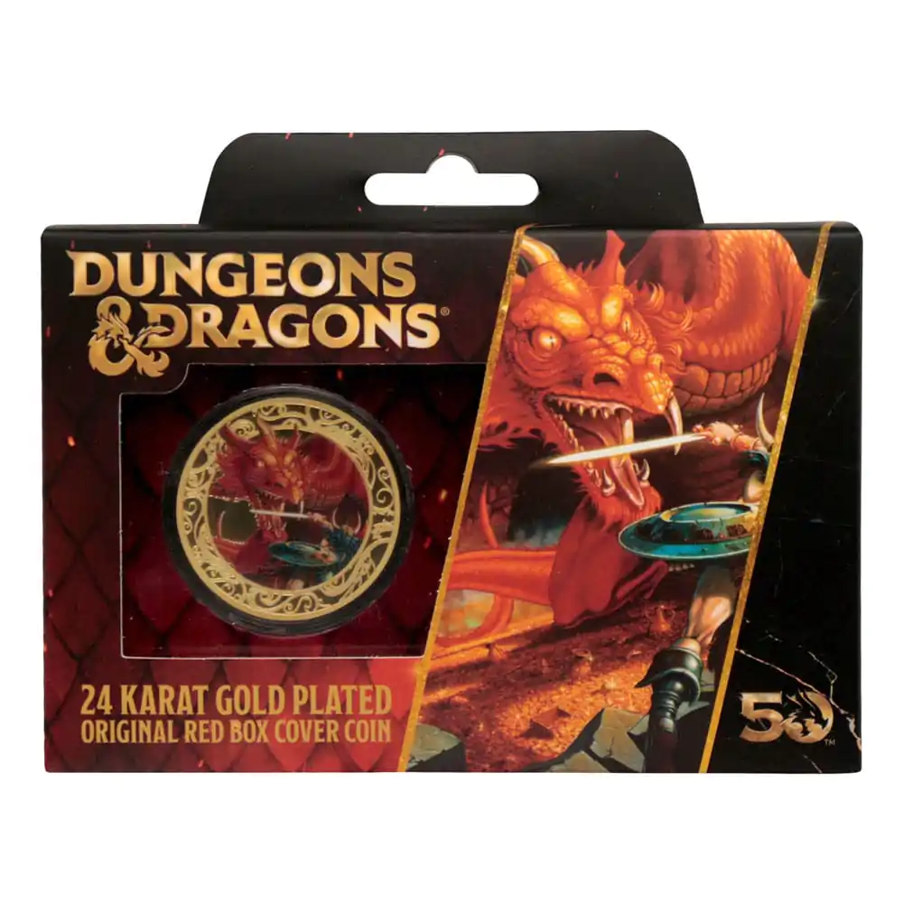 Dungeons & Dragons Collectable Coin 50th Anniversary with Colour Print 24k Gold Plated Edition 4 cm product photo