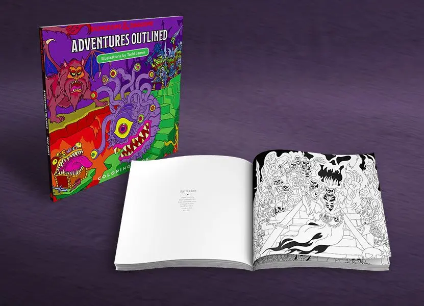 Dungeons & Dragons Adventures Outlined Coloring Book product photo