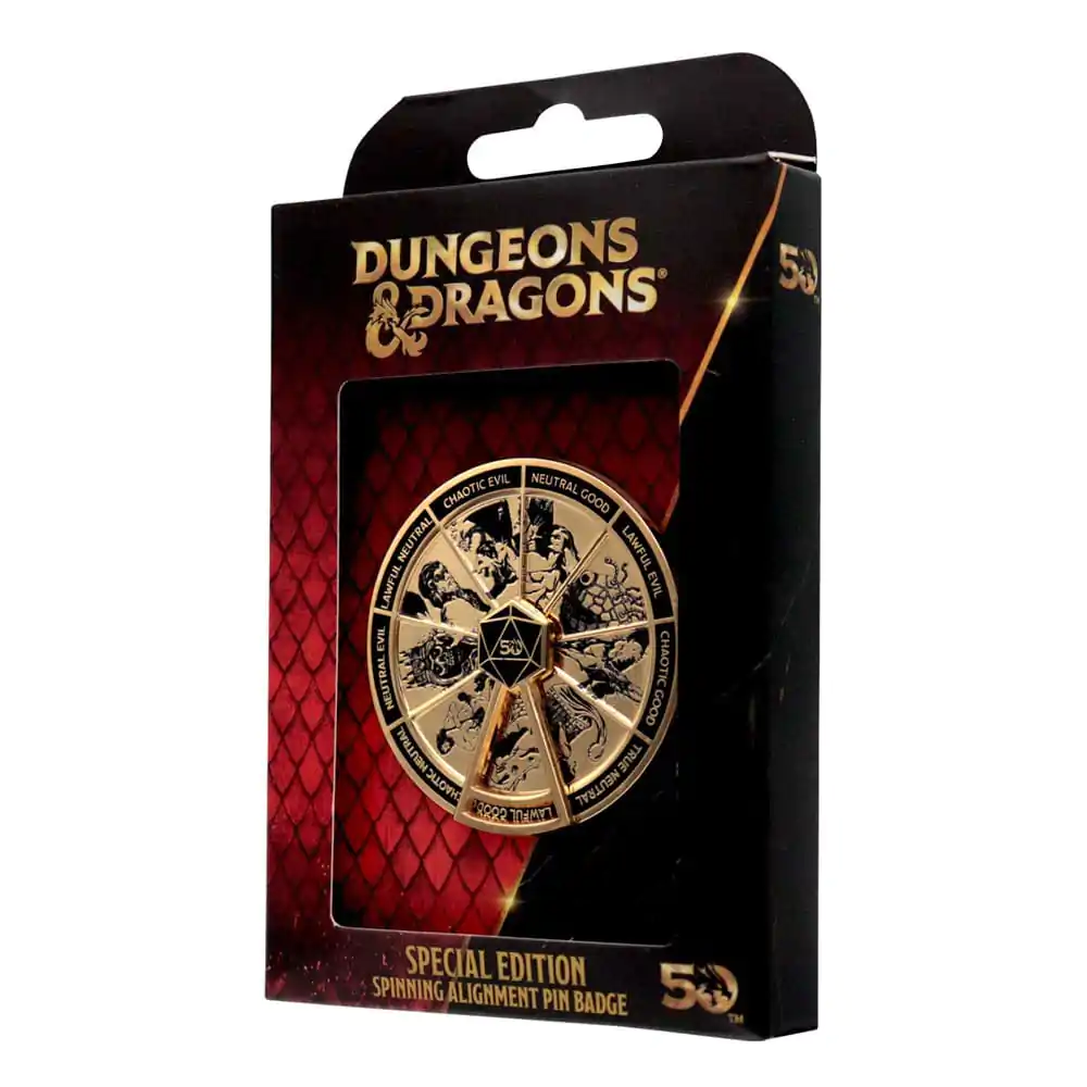 Dungeons & Dragons Pin Badge Alignment Spinner 24k Gold Plated Limited Edition product photo