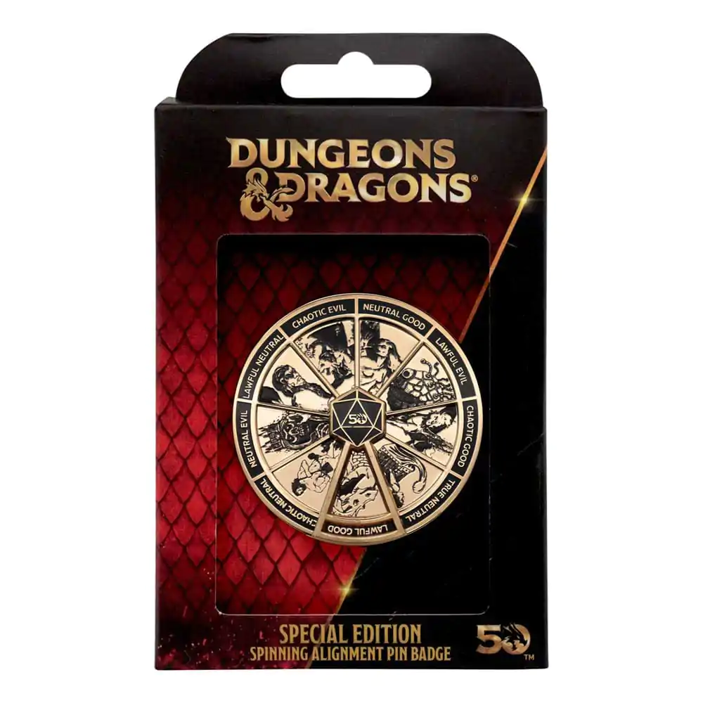 Dungeons & Dragons Pin Badge Alignment Spinner 24k Gold Plated Limited Edition product photo