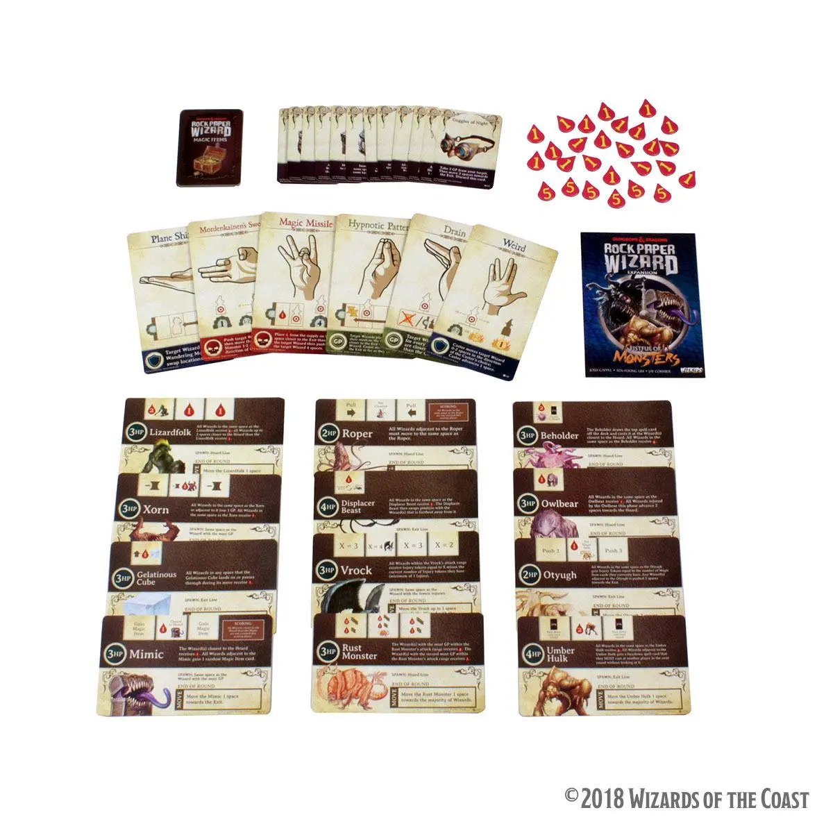 Dungeons &amp; Dragons Board Game Expansion Rock Paper Wizard: Fistful of Monsters *English Version* product photo