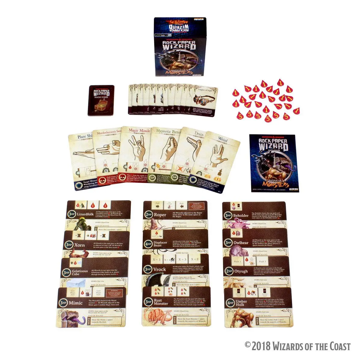 Dungeons &amp; Dragons Board Game Expansion Rock Paper Wizard: Fistful of Monsters *English Version* product photo