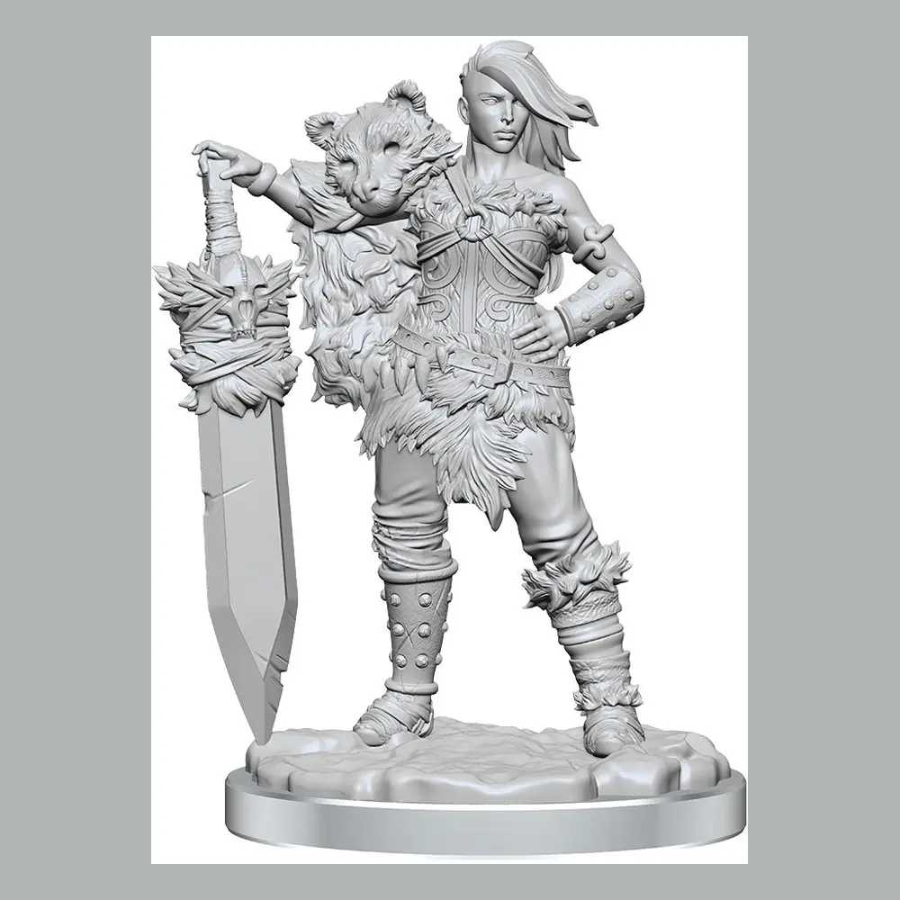 Dungeons &amp; Dragons Frameworks Miniature Model Kit Human Barbarian Female product photo
