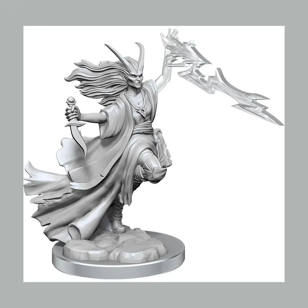 Dungeons &amp; Dragons Frameworks Miniature Model Kit Tiefling Warlock Female product photo