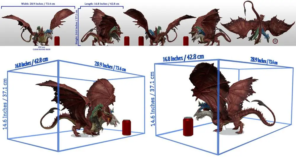 Dungeons &amp; Dragons Icons of the Realms Premium Miniature pre-painted Gargantuan Tiamat 37 cm product photo