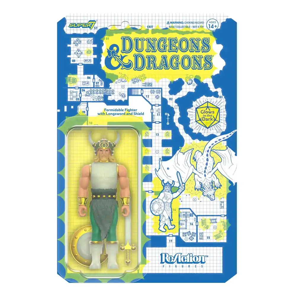 Dungeons &amp; Dragons ReAction Action Figure Wave 04 Red Box Fighter Glow in the Dark 10 cm product photo