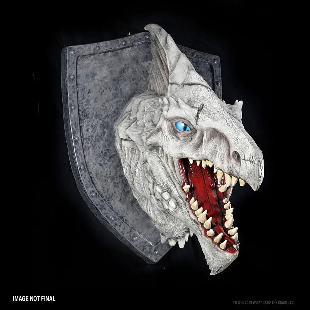 Dungeons &amp; Dragons Replicas of the Realms 3D Wall Art White Dragon Trophy Plaque product photo