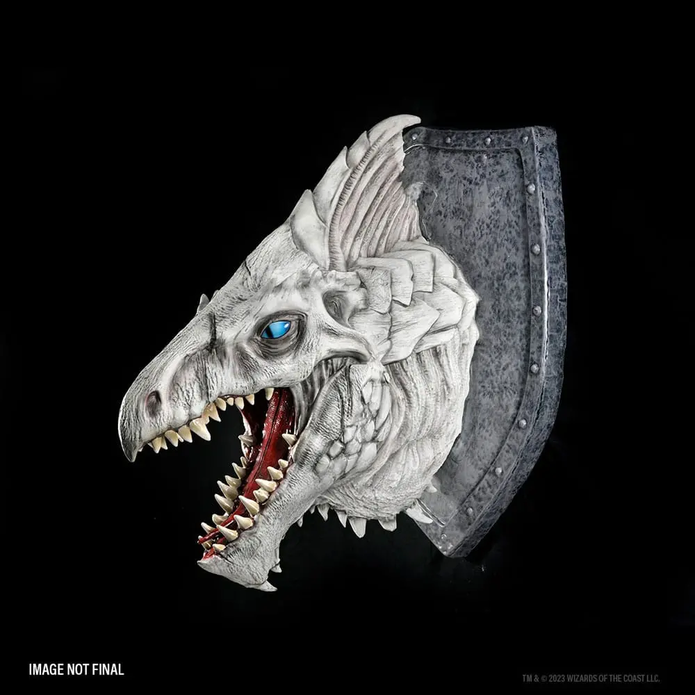 Dungeons &amp; Dragons Replicas of the Realms 3D Wall Art White Dragon Trophy Plaque product photo