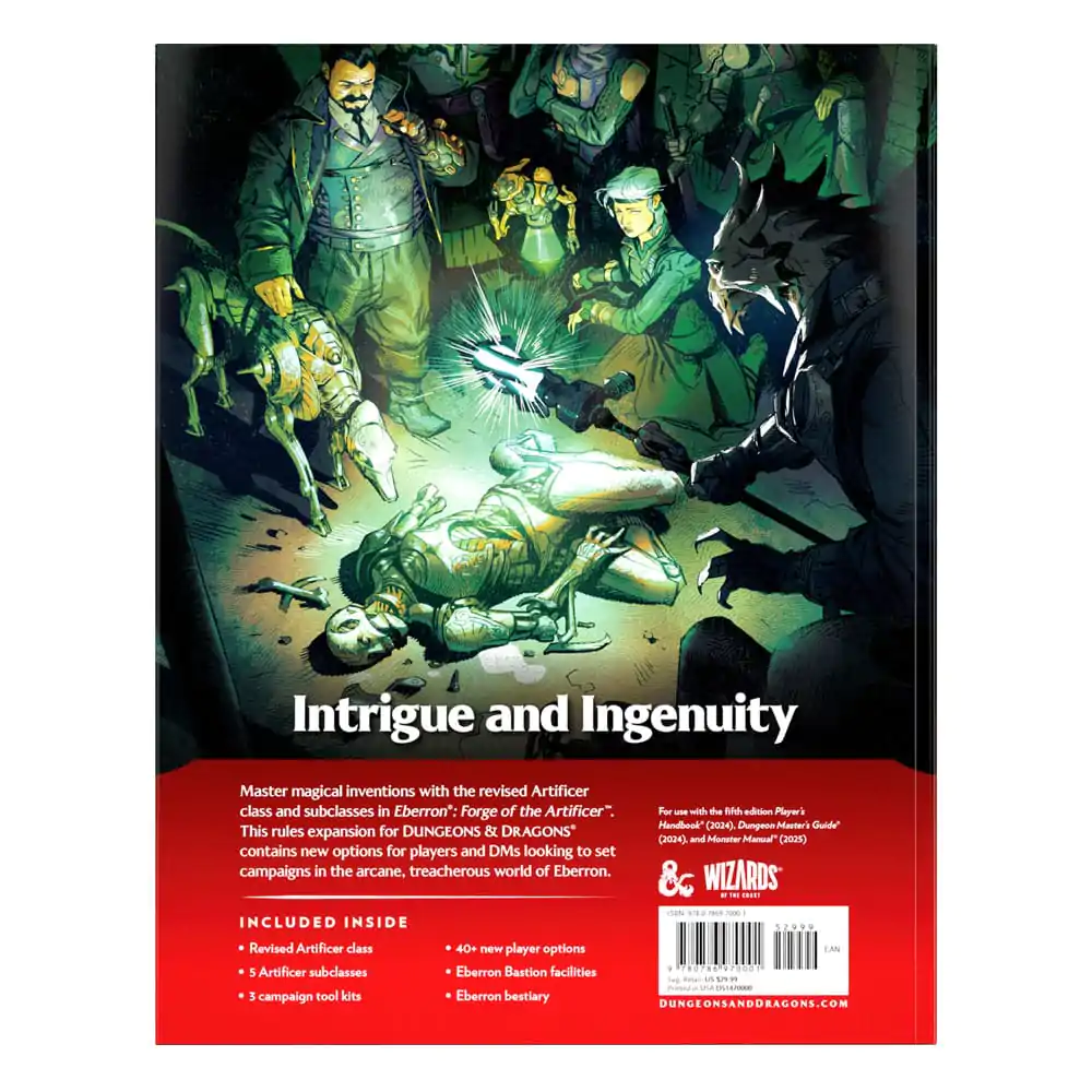 Dungeons &amp; Dragons RPG Rules Expansion Book Eberron: Forge of the Artificer english product photo