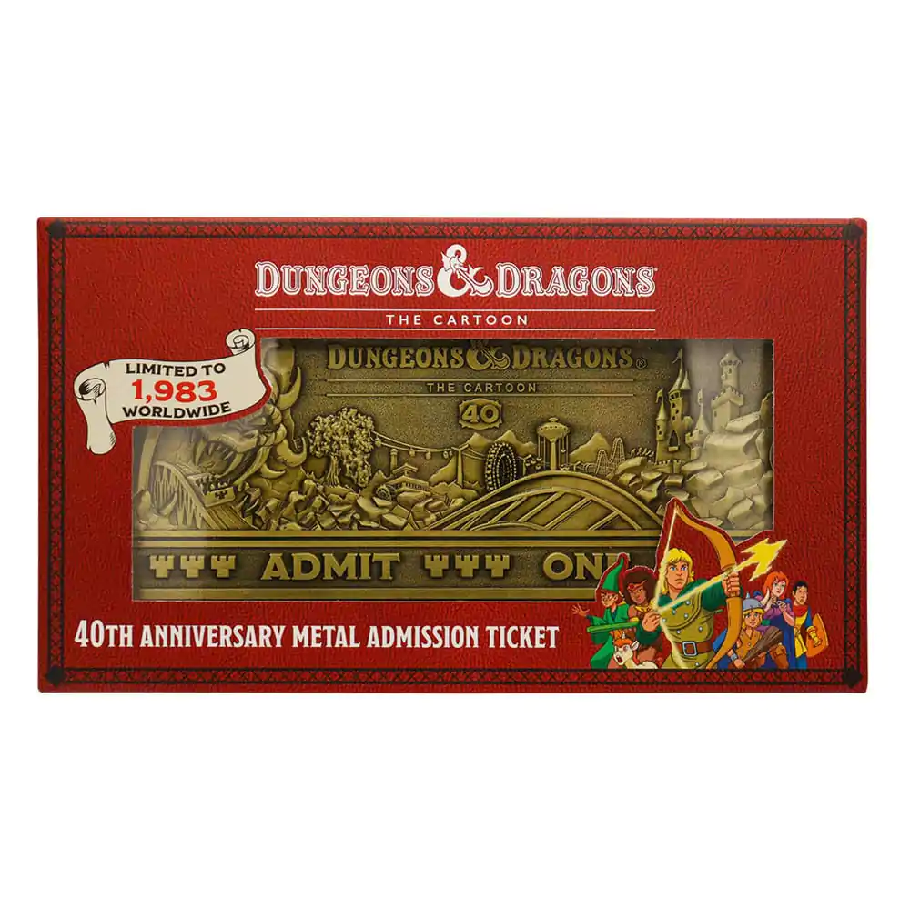 Dungeons & Dragons: The Cartoon Replica 40th Anniversary Rollercoaster Ticket Limited Edition termékfotó