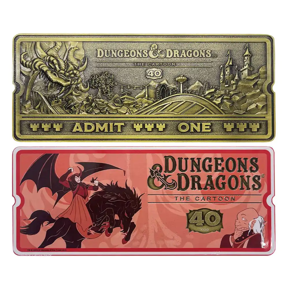 Dungeons & Dragons: The Cartoon Replica 40th Anniversary Rollercoaster Ticket Limited Edition termékfotó