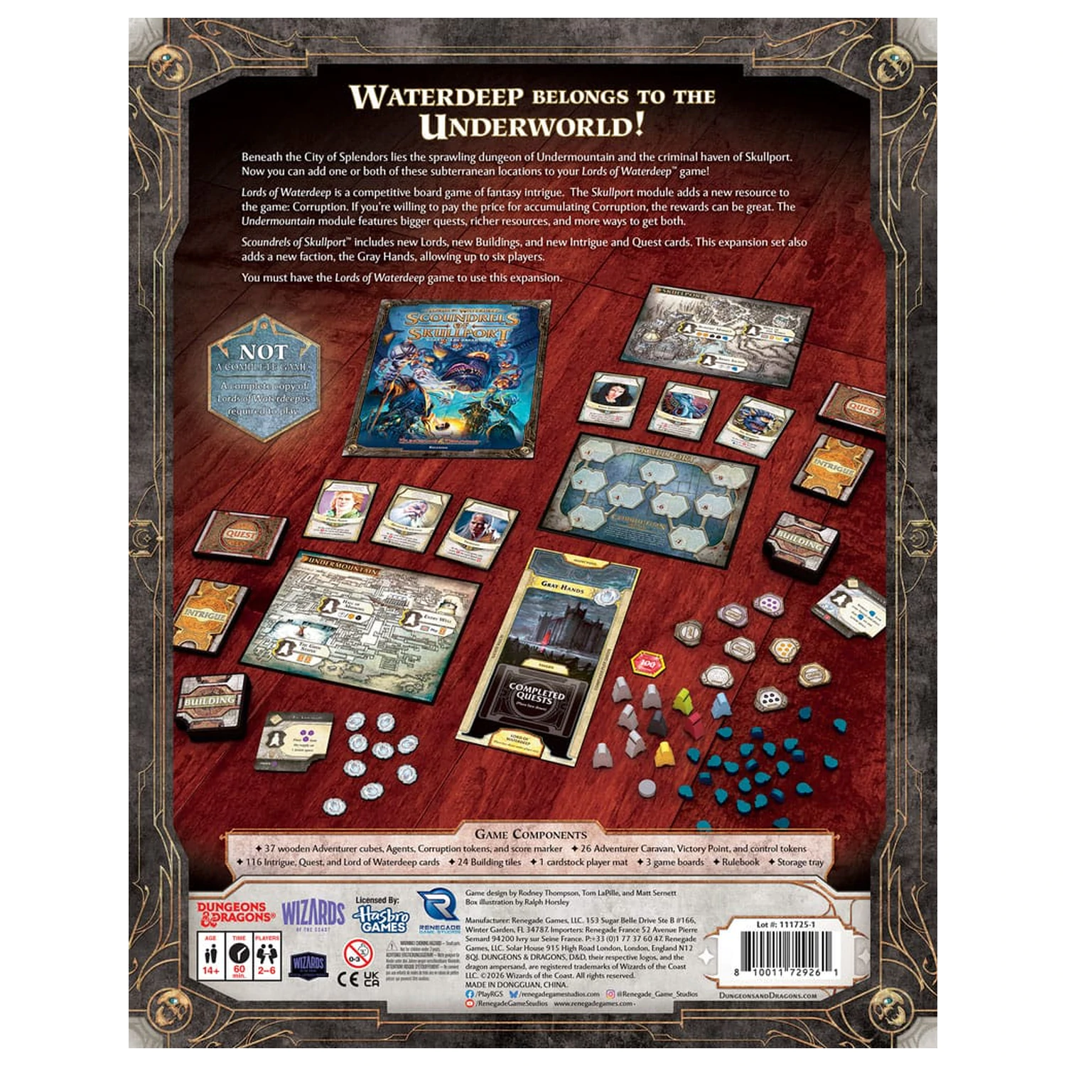 Dungeons & Dragons board game Lords of Waterdeep: Scoundrels of Skullport Expansion *English Version* product photo