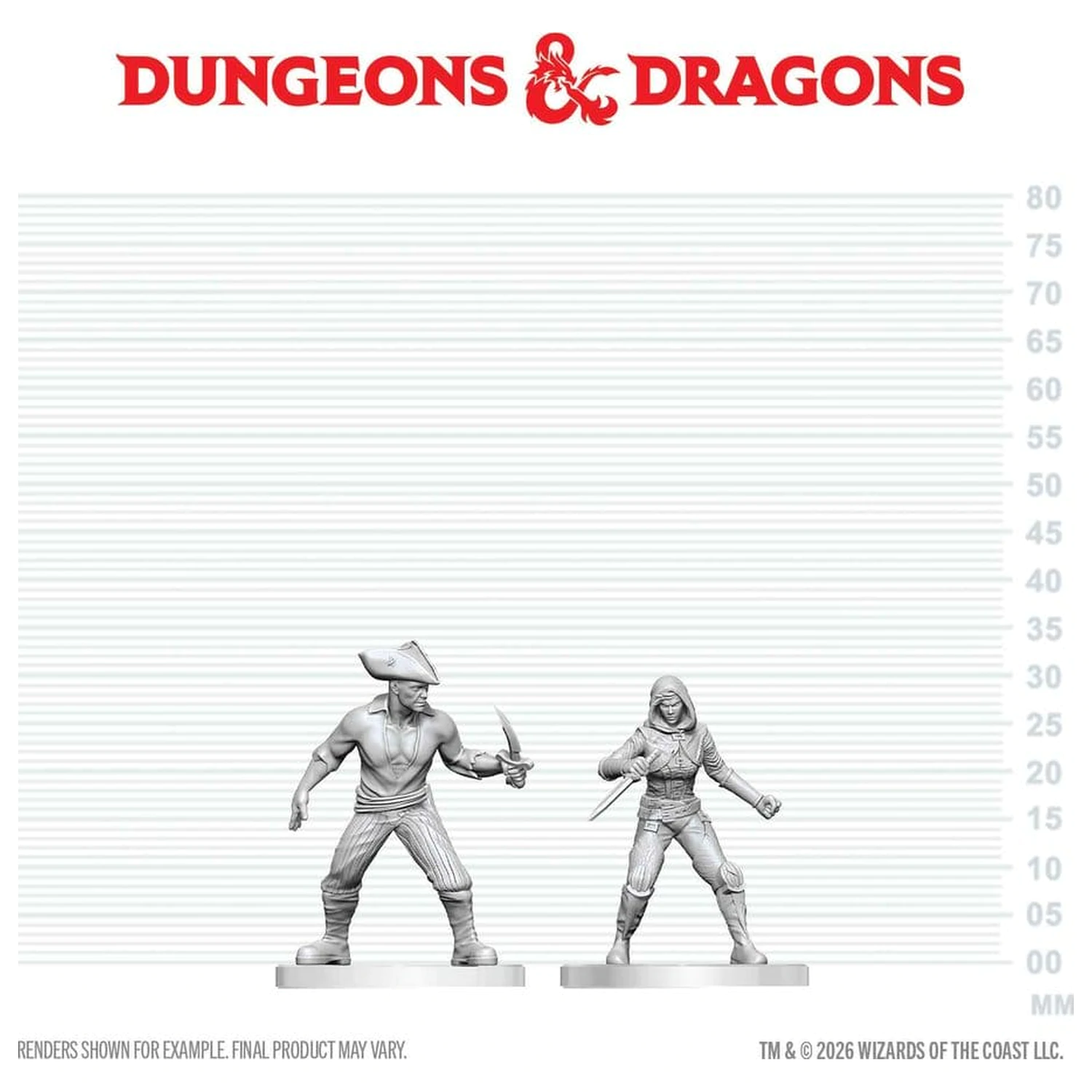 Dungeons & Dragons Nolzur's Marvelous Miniatures Unpainted Miniature Bandit & Pirate 14 cm product photo