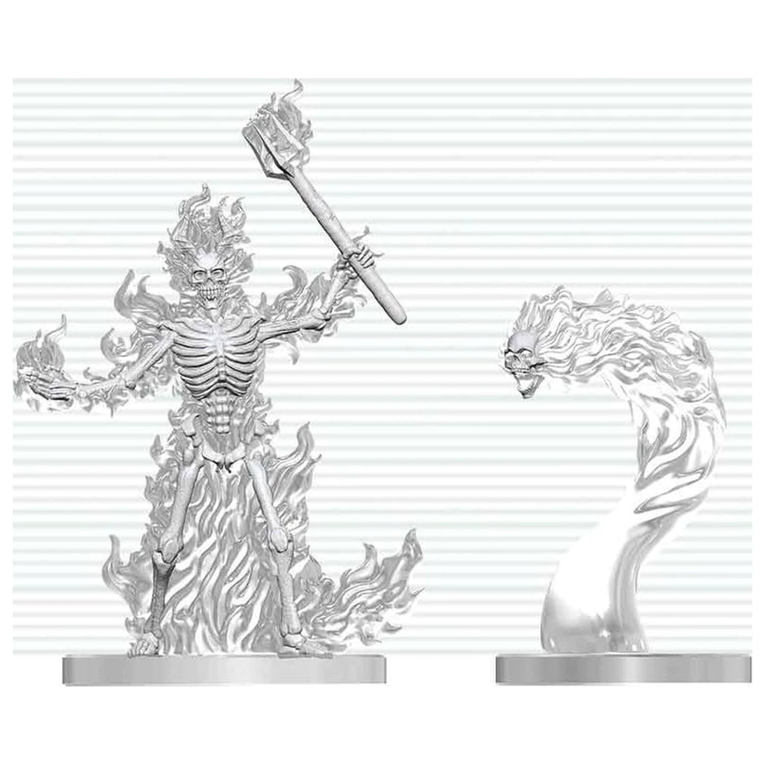 Dungeons & Dragons Nolzur's Marvelous Miniatures Unpainted Miniature Flaming Skeleton & Flameskull 14 cm product photo