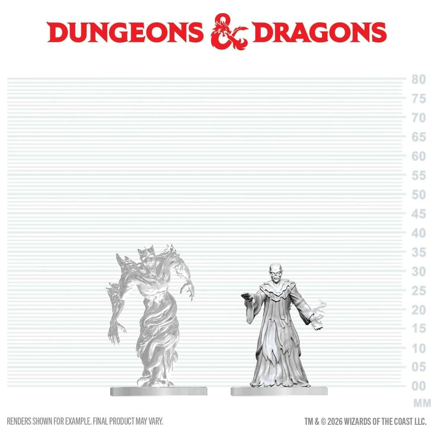 Dungeons & Dragons Nolzur's Marvelous Miniatures Unpainted Miniature Ghast Gravecaller & Wraith 14 cm product photo
