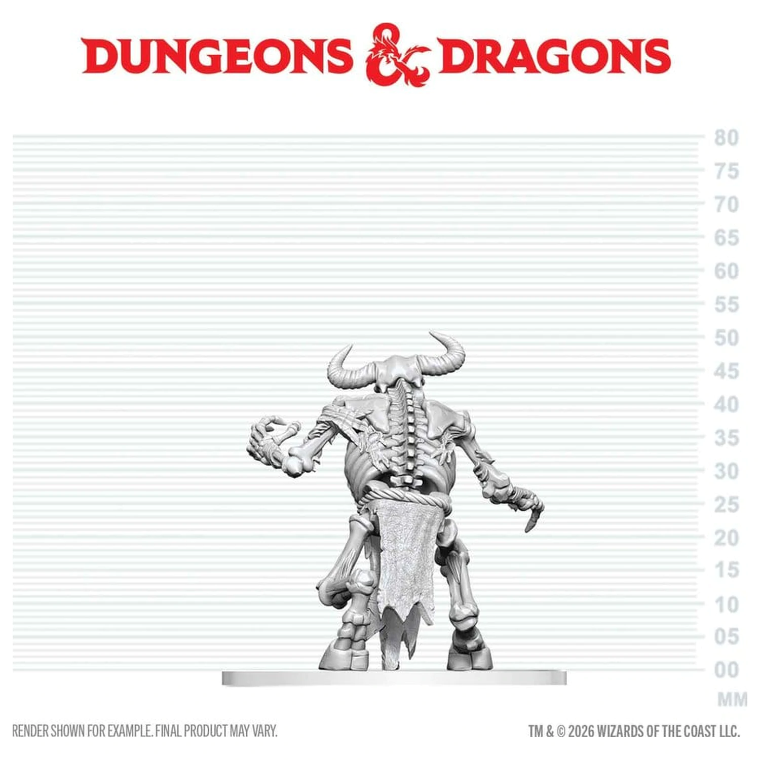 Dungeons & Dragons Nolzur's Marvelous Miniatures Unpainted Miniature Minotaur Skeleton 17 cm product photo