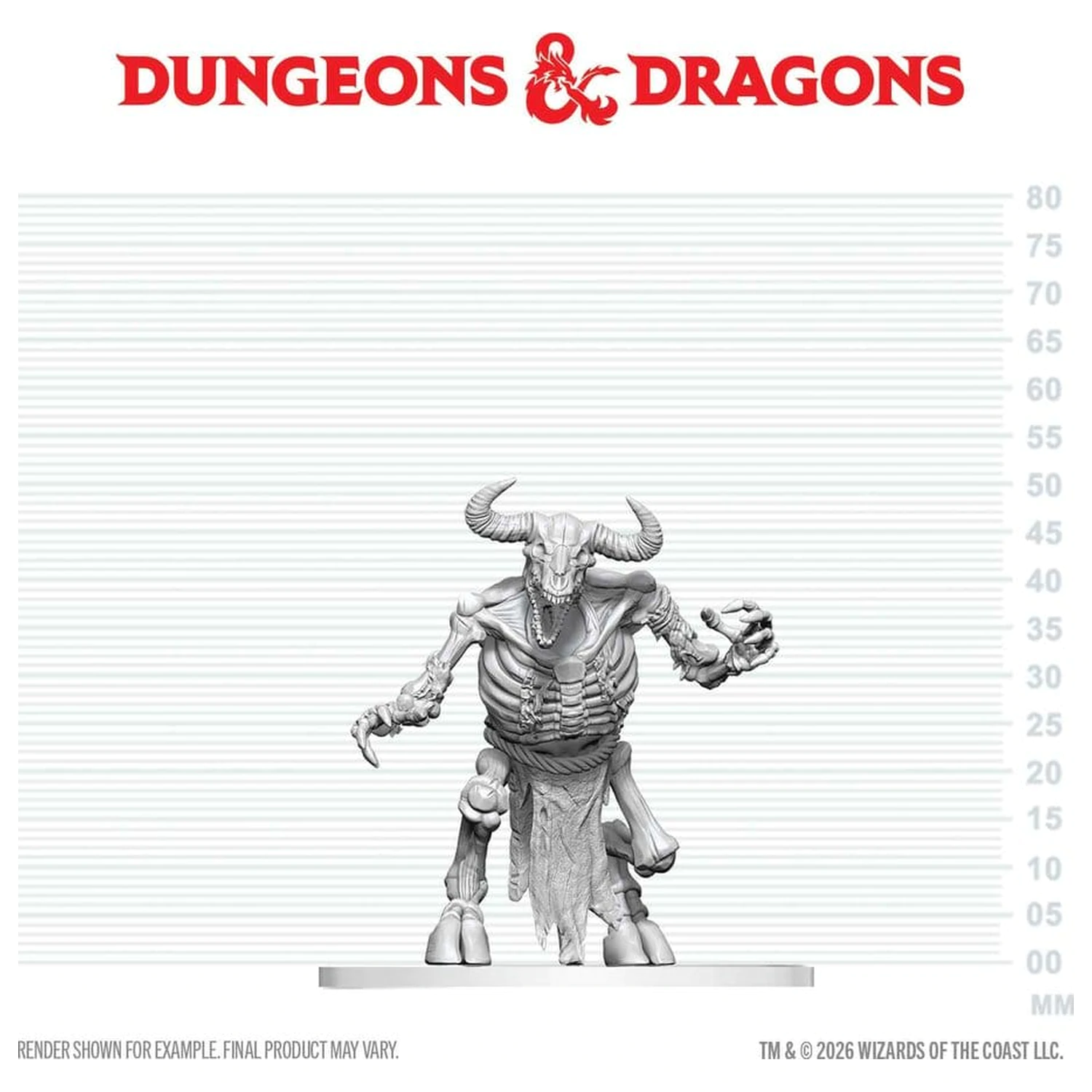 Dungeons & Dragons Nolzur's Marvelous Miniatures Unpainted Miniature Minotaur Skeleton 17 cm product photo