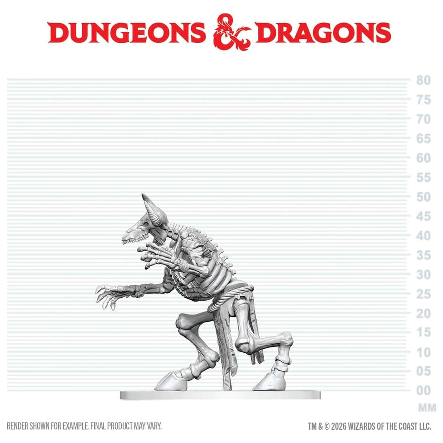 Dungeons & Dragons Nolzur's Marvelous Miniatures Unpainted Miniature Minotaur Skeleton 17 cm product photo