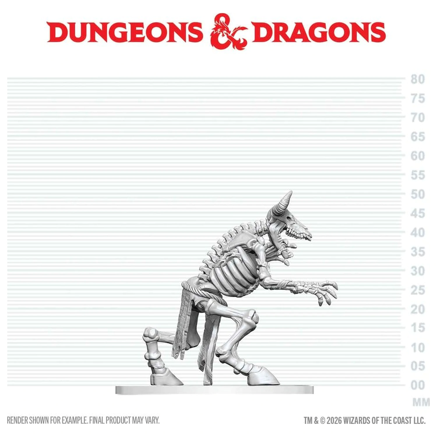 Dungeons & Dragons Nolzur's Marvelous Miniatures Unpainted Miniature Minotaur Skeleton 17 cm product photo