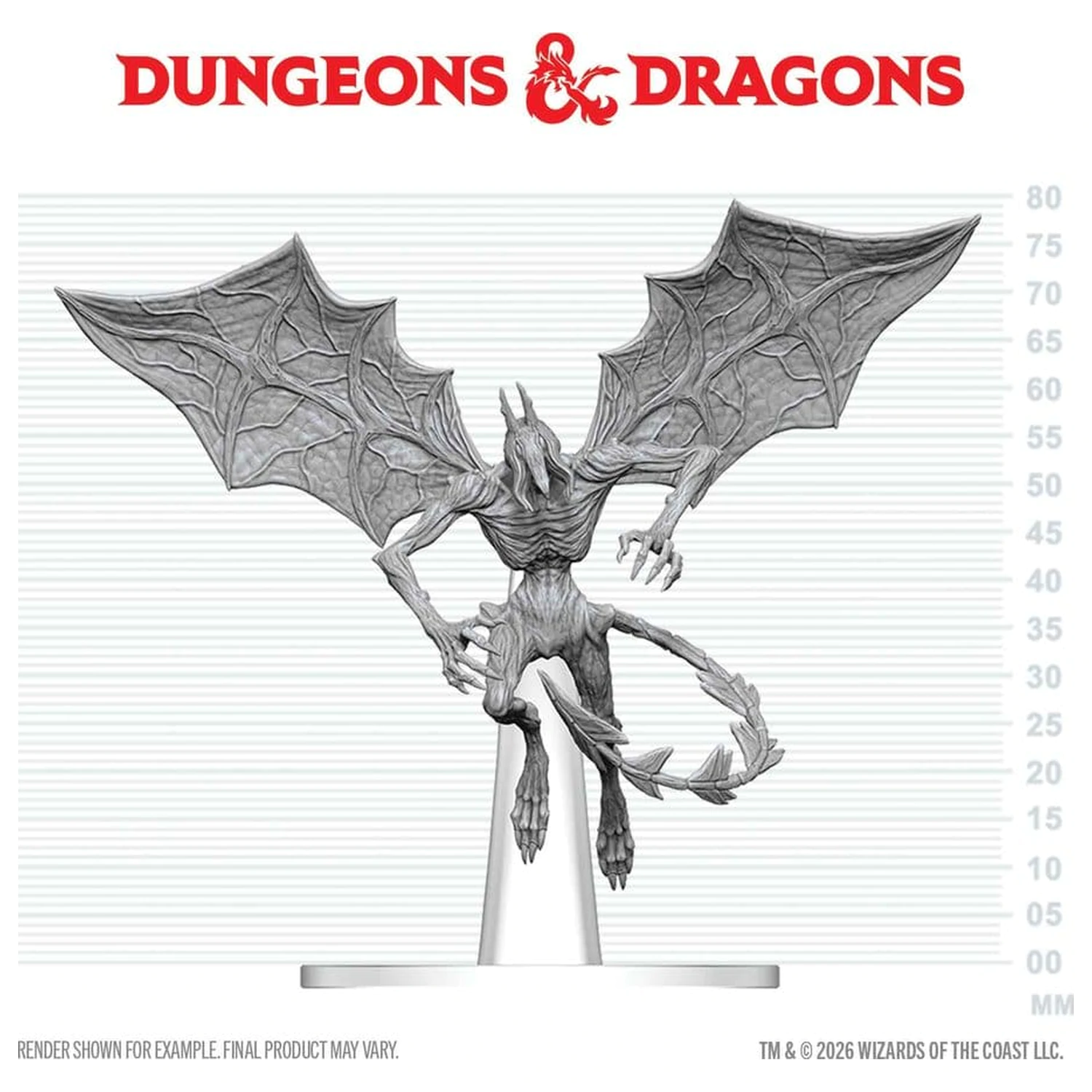 Dungeons & Dragons Nolzur's Marvelous Miniatures Unpainted Miniature Nightgaunt 17 cm product photo