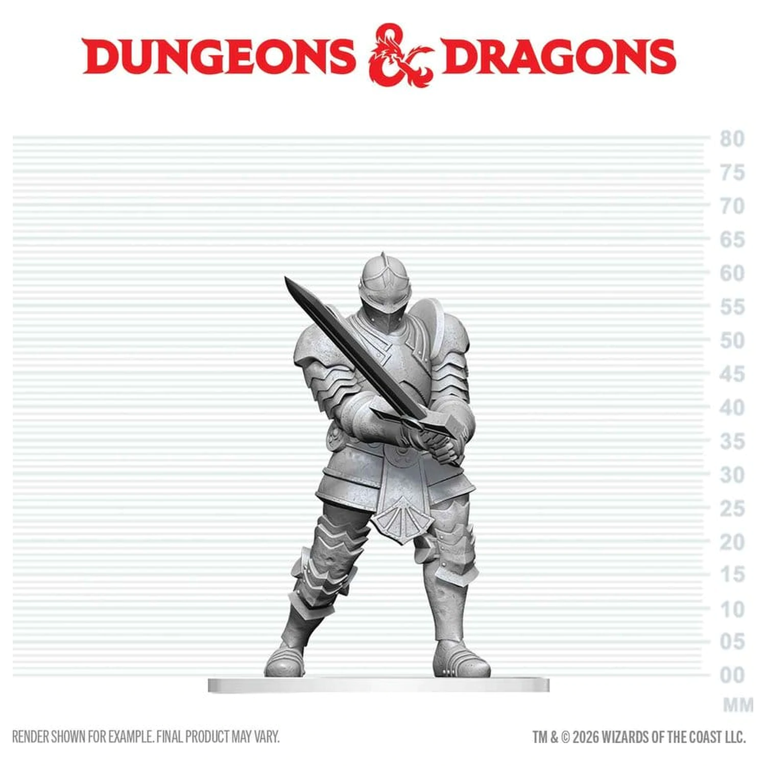 Dungeons & Dragons Nolzur's Marvelous Miniatures Unpainted Miniature Red Knight Guardian Golem 14 cm product photo