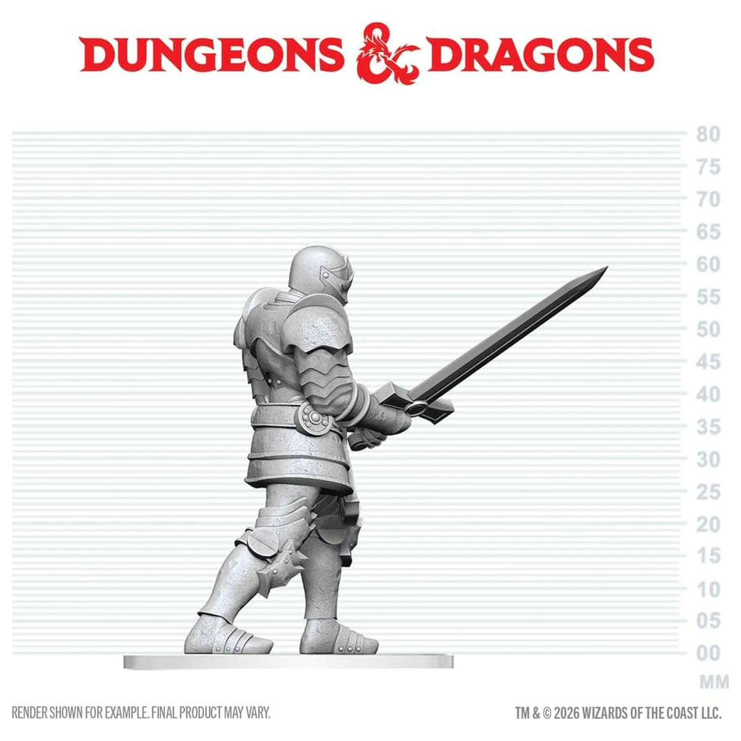 Dungeons & Dragons Nolzur's Marvelous Miniatures Unpainted Miniature Red Knight Guardian Golem 14 cm product photo