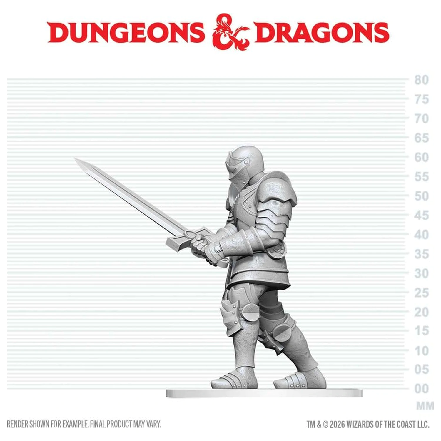 Dungeons & Dragons Nolzur's Marvelous Miniatures Unpainted Miniature Red Knight Guardian Golem 14 cm product photo