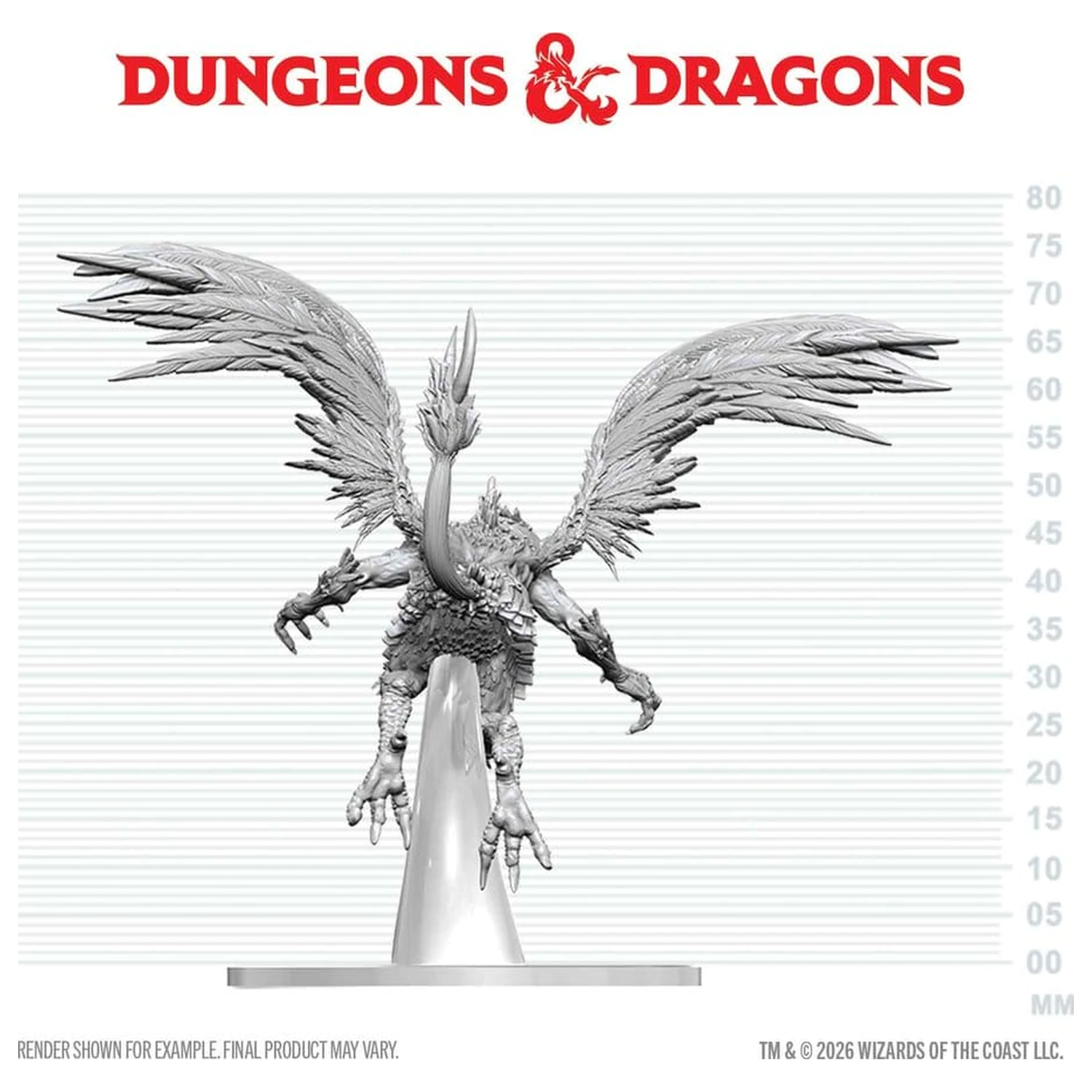 Dungeons & Dragons Nolzur's Marvelous Miniatures Unpainted Miniature Vrock 17 cm product photo