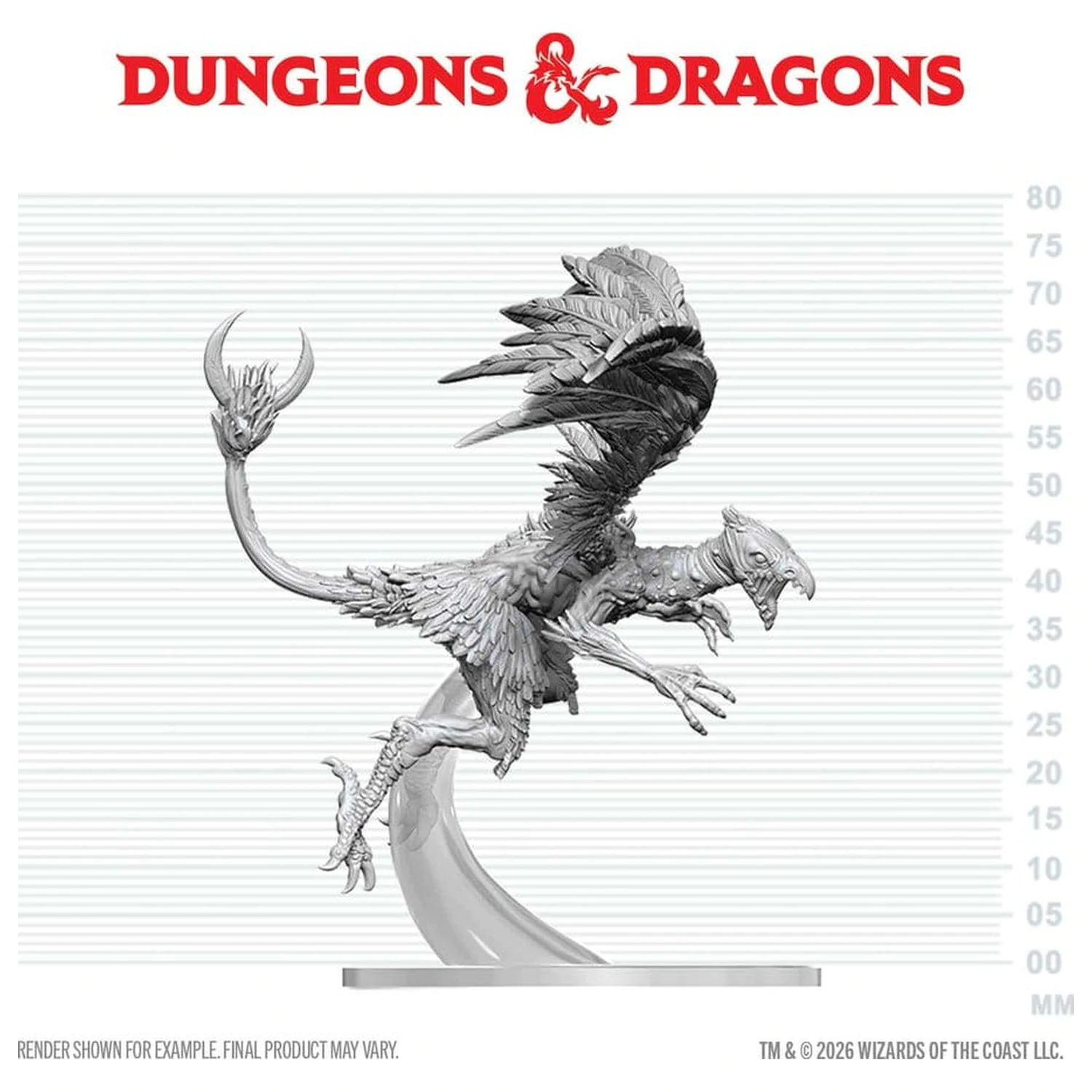 Dungeons & Dragons Nolzur's Marvelous Miniatures Unpainted Miniature Vrock 17 cm product photo