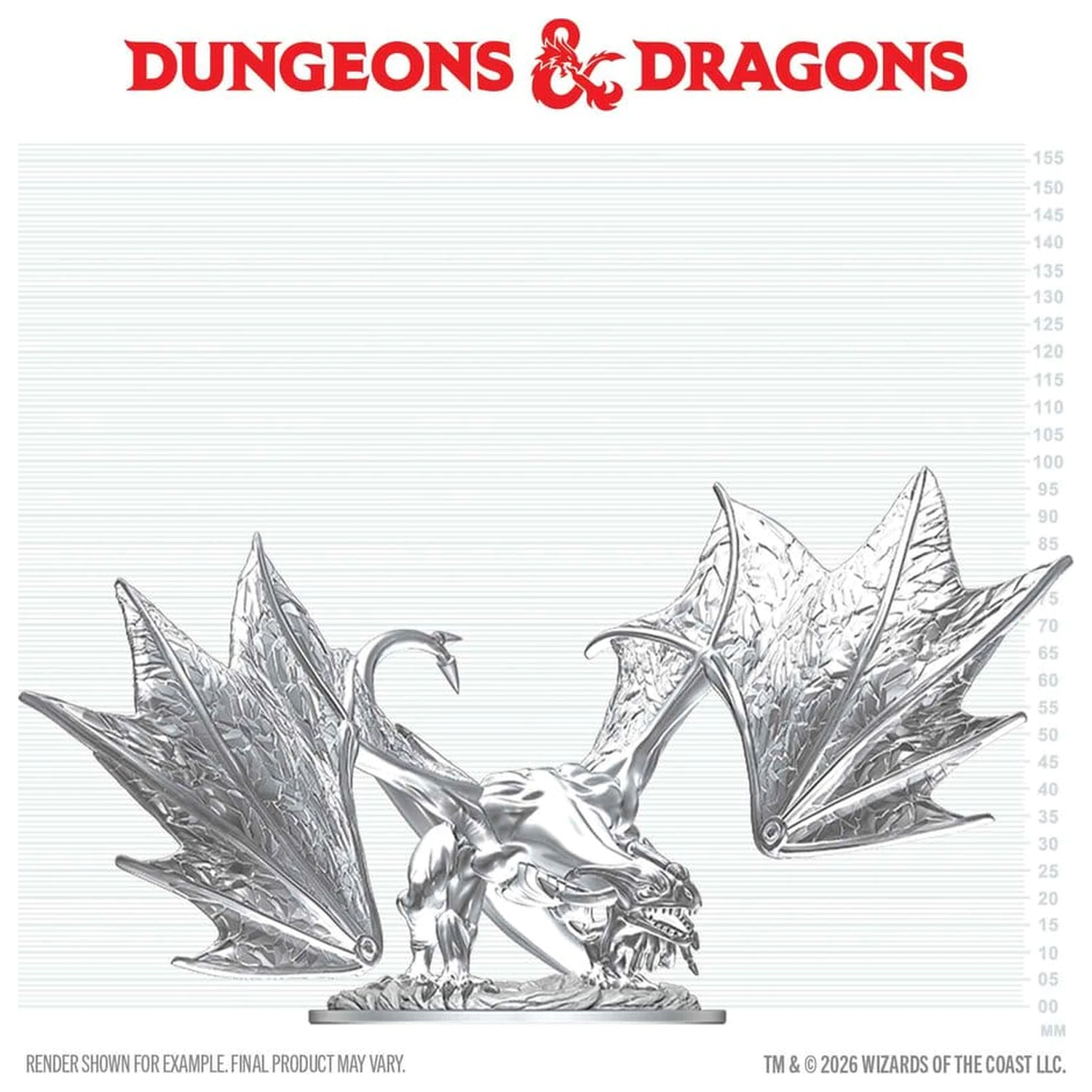 Dungeons & Dragons Nolzur's Marvelous Miniatures Unpainted Miniature Young Sapphire Dragon 20 cm product photo